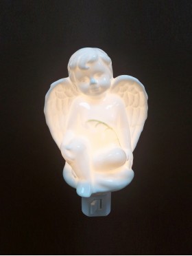 Porcelain Angel Night Light with Gift Box